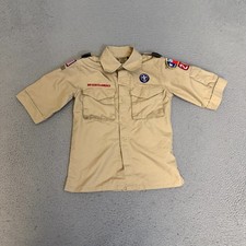 Boy Scouts of America Uniform Shirt Youth Size Small Beige Short Sleeve 