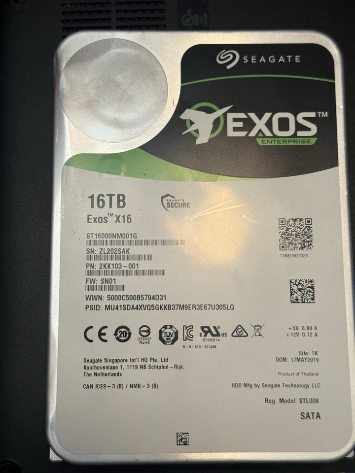 Seagate Exos X16 ST16000NM001G 16TB 512E SATA 6Gb/s 3.5" Enterprise Hard Drive - Image 3 of 4