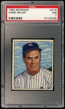 1950 Bowman Hank Bauer #219 PSA 7
