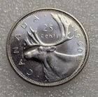 1960 25 Cents Canada Mint State Cdn. Queen Wlizabeth II. #114