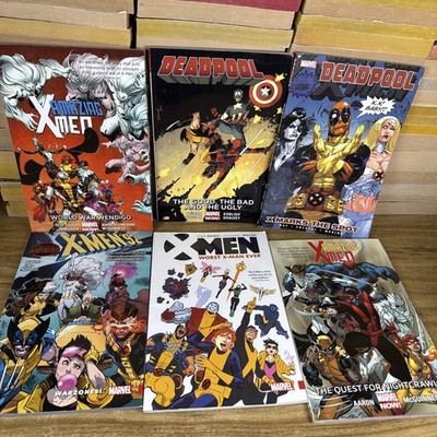 Lot Of 6 X-Men Dead Pool Graphic Novel Books Paperback Amazing Xmen