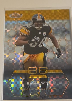 #22/175 2003 Topps Finest Hines Ward #18 Gold X-Fractor Steelers Georgia 