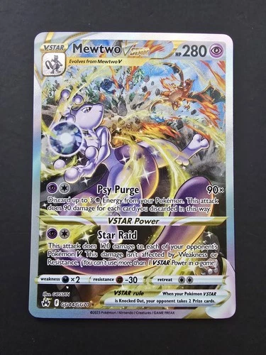 Mewtwo VSTAR Crown Zenith: Galarian Gallery Ultra Rare Card #GG44/GG70 NM