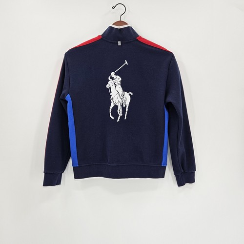 RLX BIG PONY Ralph Lauren 2015 US Open Track Jacket Boys Size Large Navy Blue - Picture 22 of 24