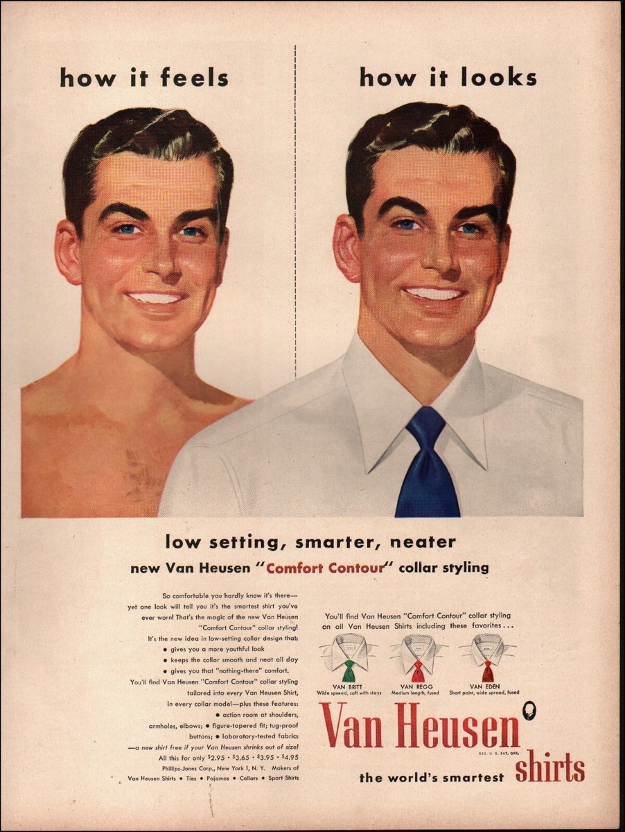 1949 Vintage ad Van Heusen Shirts retro Clothing Tie Men's Fashion