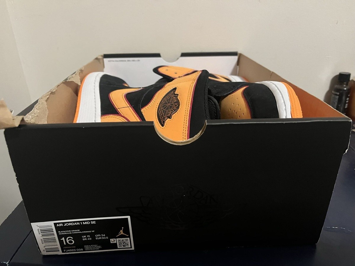 NIKE エアジョーダン1 MID SE Vivid Orange Jordan 1 SE Mid Vivid Orange for Sale - Authenticity