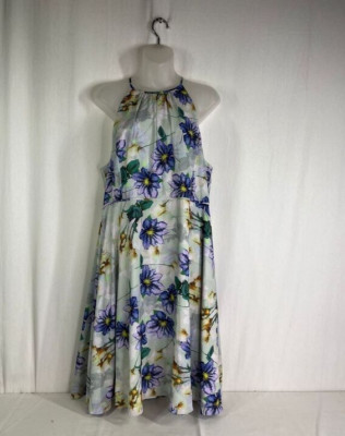 NWT Alex Marie Women's ''Thea'' Floral Halterneck Racerback Dress - Size 16