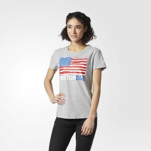 Футболка Adidas Boston Marathon Flag Tee CD4180 Серая, НОВАЯ