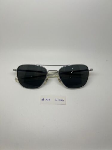#705 Randolph AVIATOR Sunglasses 52mm Silver Free Shipping - Picture 1 of 7