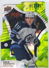 2021/22 ALLURE..COLE PERFETTI..ROOKIE..GREEN RAINBOW..DIE-CUT../99..# 147..JETS