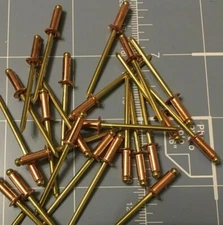 Copper/Brass '44' Blind Rivets 1/8" x 1/4" Qty 20 POP Style  **MADE IN USA**