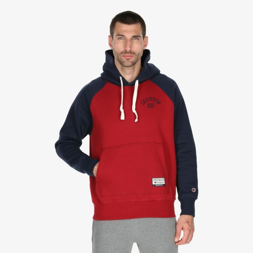 Champion Logo 1919 Sudadera con Capucha Hombre Burdeos Azul Marino  Deportiva Top | eBay