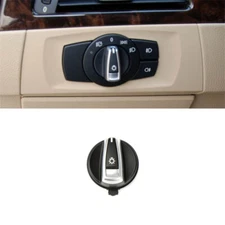 Black Car Front Headlight Switch Knob Replacement For BMW 3 Series E90 2005-2012