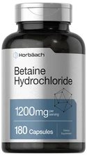 Betaine HCl | 1200mg | 180 Capsules | Betaine Hydrochloride  | by Horbaach
