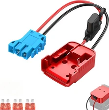 for Power Wheel Adapter for Milwaukee 18V with Fuse 12AWG Connector For RC Toy