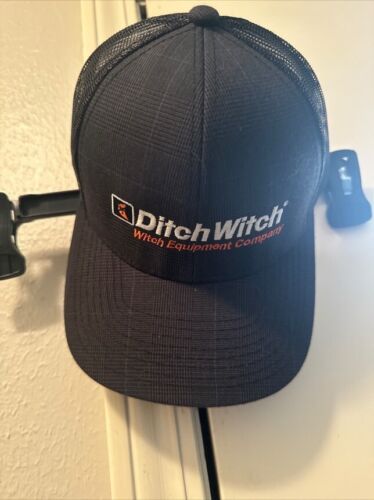 Vintage Ditch Witch Hat Embroidered Black Cap Adjustable brand new