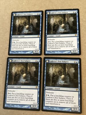 Ludevics Test Subject /abomination X4 Innistrad Ex Condition see pics Front Back