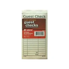 Adams 2-Part Carbonless Guest Checks 10 Books/50 Checks Per Book