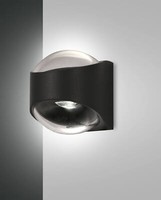Fabas Luce Led AußEn-Wandleuchte Remy 120X120Mm 12W Warmweiß IP65 Schwarz
