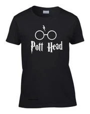 Ladies Funny Pott Head Parody Women's T-Shirt Tee