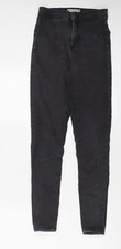 Topshop Damen grau Baumwolle Skinny Jeans Gr&ouml;&szlig;e 28 in L32 im Regular Zip