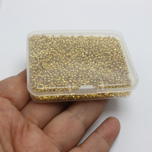 2000 pcs Small Glass Beads 2mm (10/0) + Storage Box Metallic Jewelry making - Picture 5 of 17