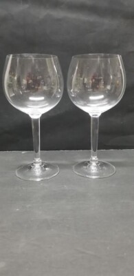 2 CRYSTAL RIEDEL SIGNED WINE WATER STEMWARE GLASSES 8 5/8''