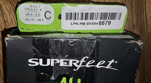 Superfeet Green All-purpose Support High Arch Insoles Sz C, Men 5.5-7 W 6.5-8 - Picture 4 of 6