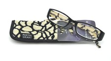 Magnivision by Foster Grant TATUM BLK /Ivory Reading glasses W/Case PICK DIOPTER