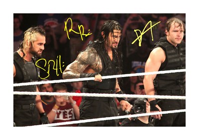The Shield WWE (3) A4 reproduction autograph photograph poster