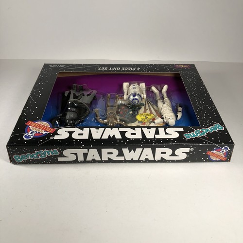 Star Wars Bend-Ems Figure 4 Pack 1993 Death Vader R2D2 C-3PO Stormtrooper - Picture 4 of 8