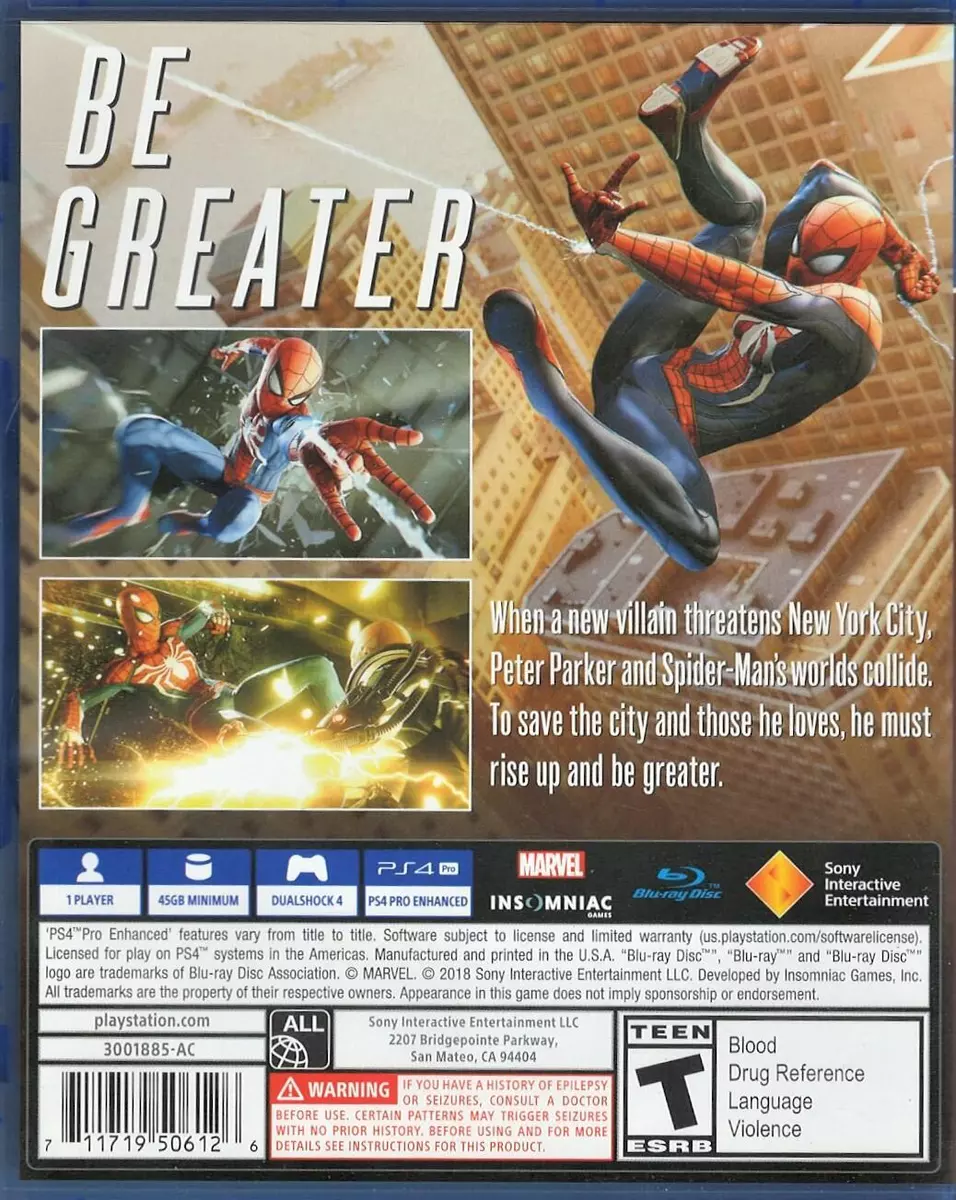 Marvel's Spider-Man - PlayStation 4