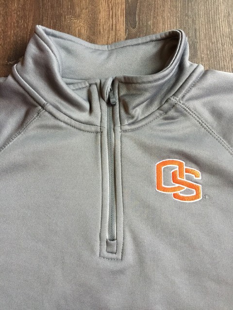 Adidas Boys OSU 3/4 Zip Pullover Sweatshirt (Sz Large) Thumbholes, Pockets, Gray | eBay