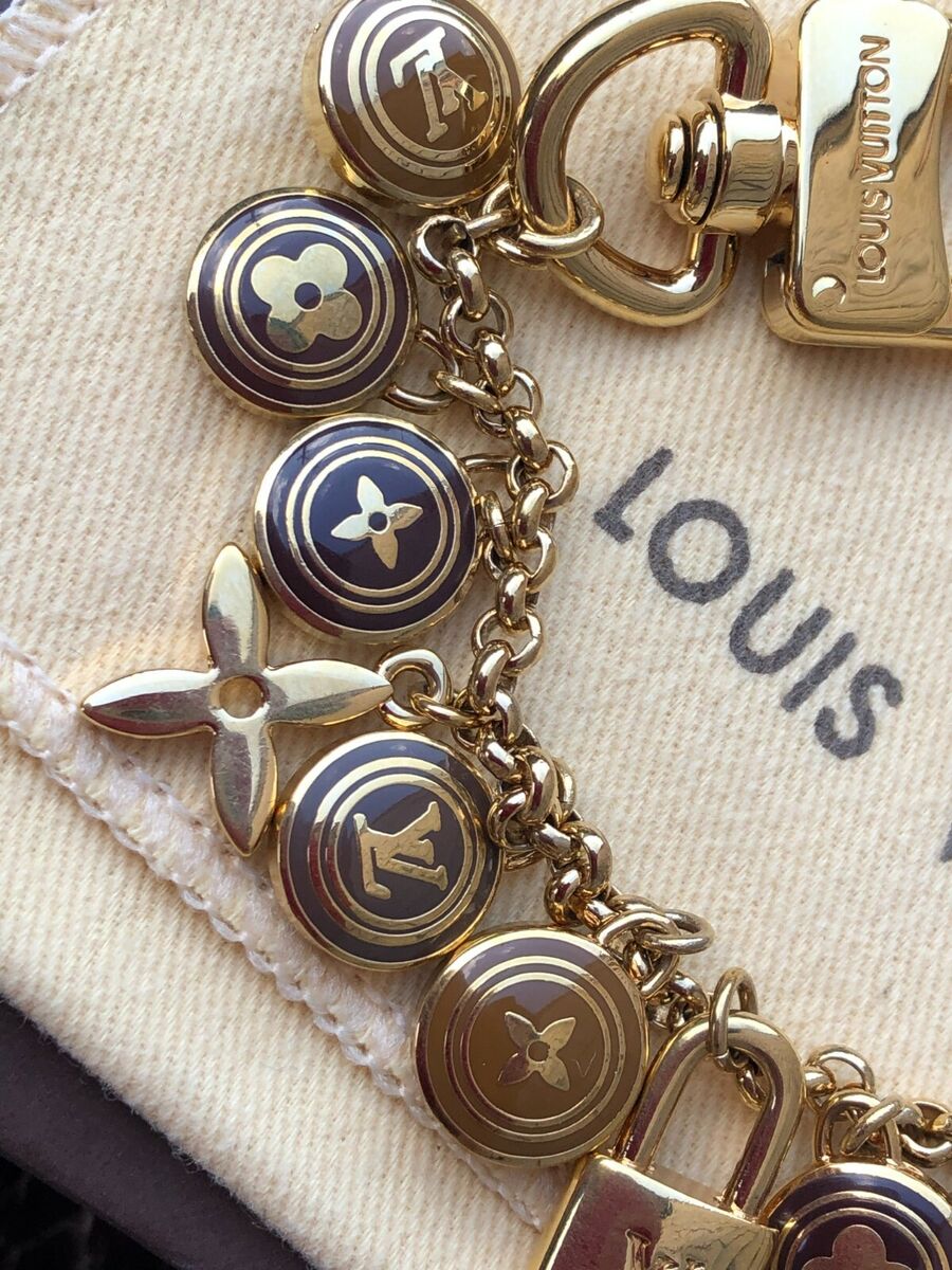 LOUIS VUITTON Bag charm Key chain holder ring AUTH Porto cle LOUIS VUITTON Bag charm Key chain holder ring AUTH Porto cle