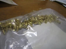 #6-18 x 1/2" Flat Head Phillips Sharp Pt Plain Finish Brass Wood Screw QTY 100
