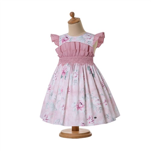 Spanish Baby Girl Holiday Dress Princess Dress for Spring Summer with Hairband - Picture 3 of 15