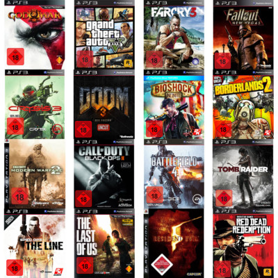 Playstation 3 PS3 USK 18 Spiele Auswahl Call of Duty - GTA - Resident Evil