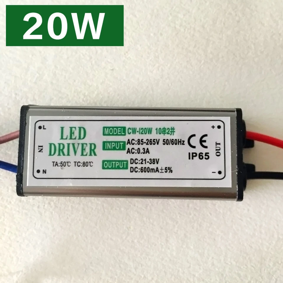LED driver Power Supply 10W/20W/30W/50/70/100W transformer AC 85-265V Waterproof - Image 3 of 4
