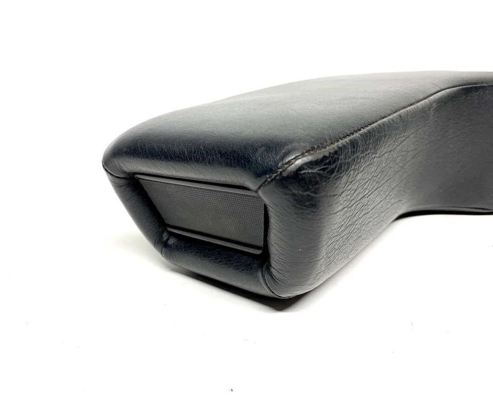 91-94 Audi 100 C4 Asiento Conductor Cuero Reposabrazos Negro Genuino Foto 2 de 4