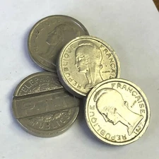 1937 PTT French Public Telephone Token, vintage France Jetton 18mm