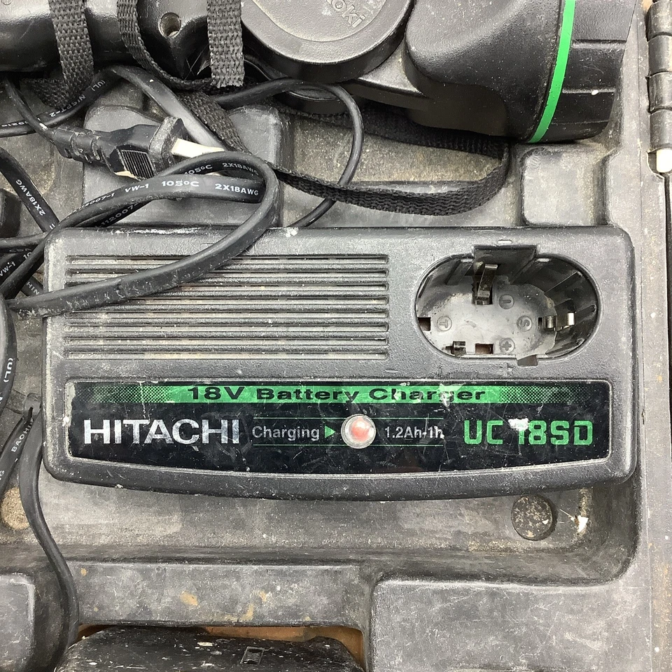 Беспроводная дрель-фонарик Hitachi DS18DVB 1/2 дюйма 18 В зарядное устройство для аккумулятора UB18D ПРОВЕРЕНО - Изображение 3 из 4