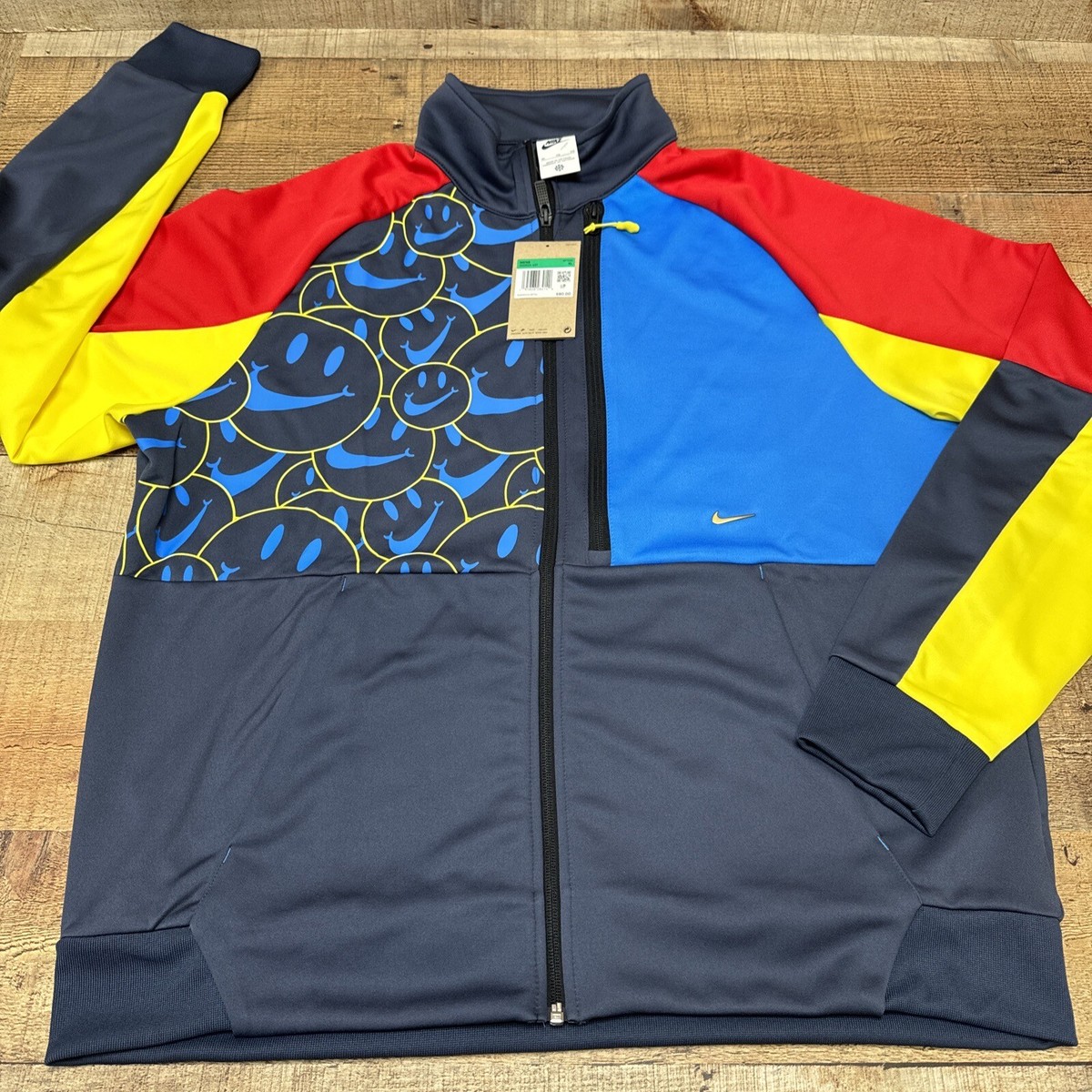 $90 Nike Men's NSW Tribute Smile Logo Full Zip N98 Track Jacket Sz
