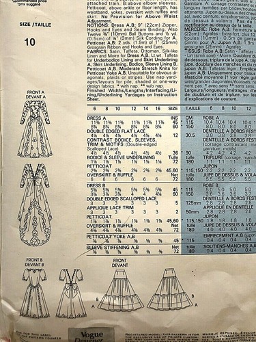 Vintage 1980's VOGUE Pattern 1983 Size 10 Wedding Bridesmaid Prom Dress Cut Out - Picture 2 of 5
