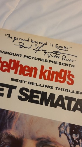 Pet Sematary Australian Release Daybill Poster Autograghed x 5 Cast JSA - Picture 6 of 16