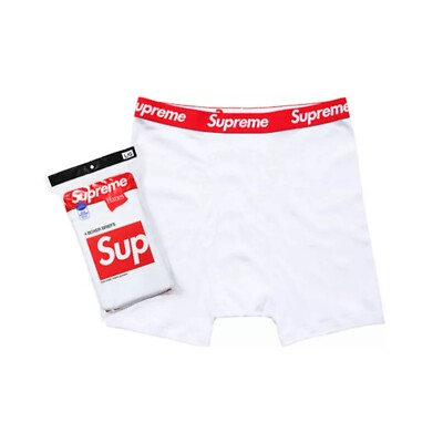 #ad Supreme x Hanes Boxer Briefs 4 pack White S M L XL