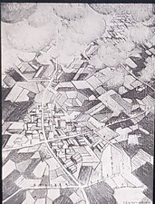 Flanders From the Clouds, C. R. W. Nevinson, Magic Lantern Glass Slide