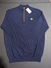 NWT MEN'S PETER MILLAR 1/4 ZIP SWEATER, SIZE: S, COLOR: NAVY M3 