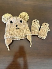 Bear Hat And Mitten Set