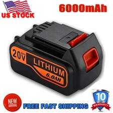 For Black & Decker 20V Lithium MAX Battery 20 Volt Li-Ion LBXR20 LBXR2020 6.0AH