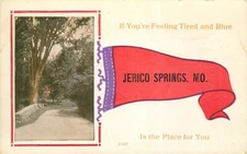 Postcard Pennant Greetings from Jerico Springs, Missouri - #1